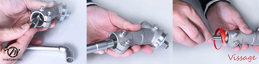 Étapes montage renvoi angle